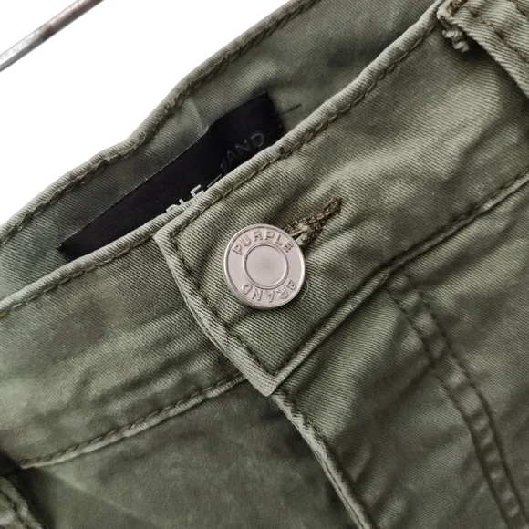 Men's Purple Brand Olive Green w/ Paint Splatters Streetwear Jeans